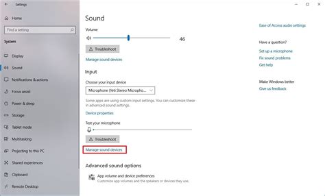 Microsoft Windows Microphone Settings