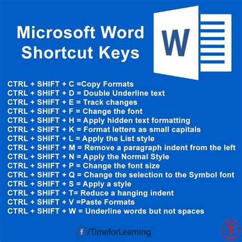 microsoft word 365 keyboard shortcuts