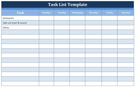 microsoft word daily task list template
