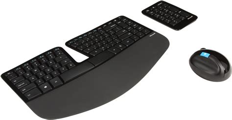 Microsoft Ergonomic Desktop Black Wired, Comfortable, Ergonomic Keyboard and