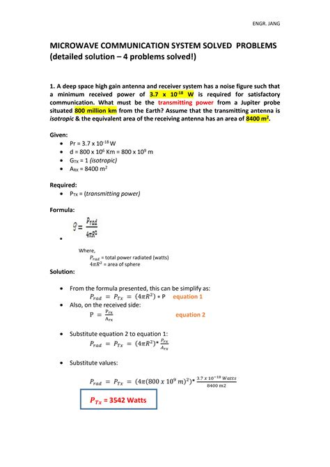 Microwave Engineering Solved Problems