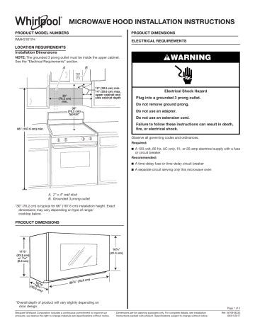 Microwave Hood Installation Instructions