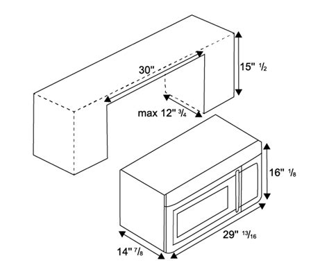 Microwave Range Hood Dimensions