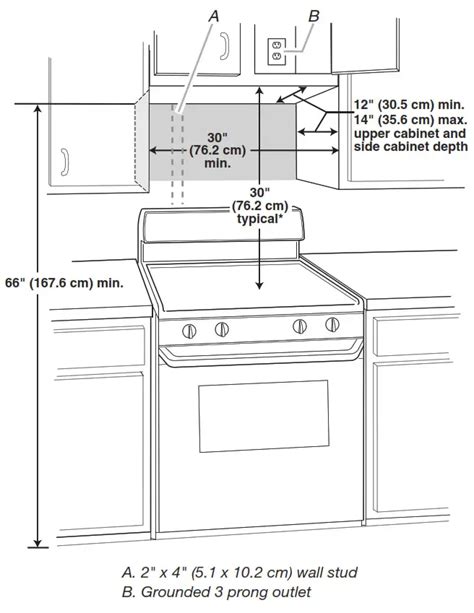Microwave Vent Hood Combo Dimensions