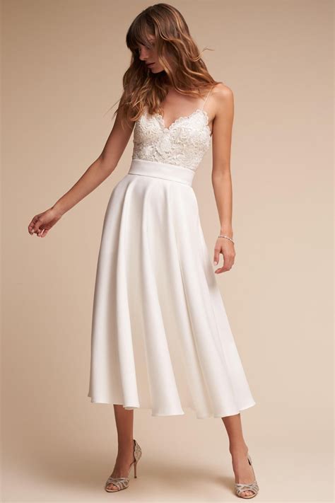 Azalia Midi Wedding Gown Ivory Wedding Dresses, Evening Wear and