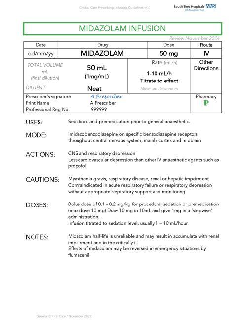 midazolam dose palliative care