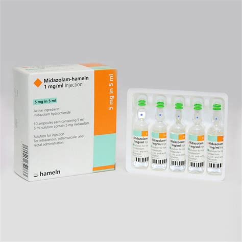 midazolam inj 5mg/ml 5ml