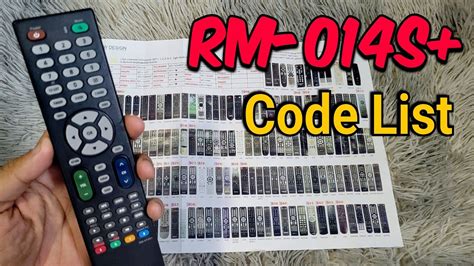 Universal Remote Control Codes List