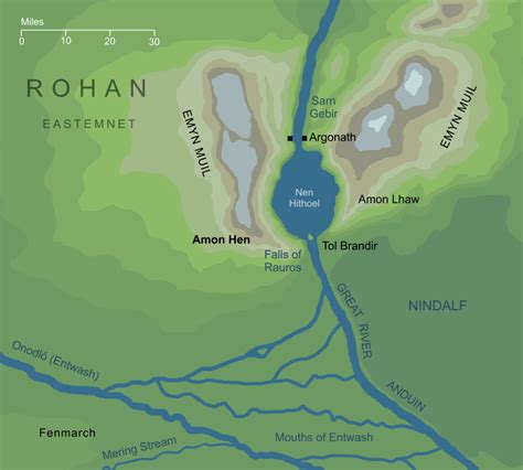 Middle Earth Map Amon Hen