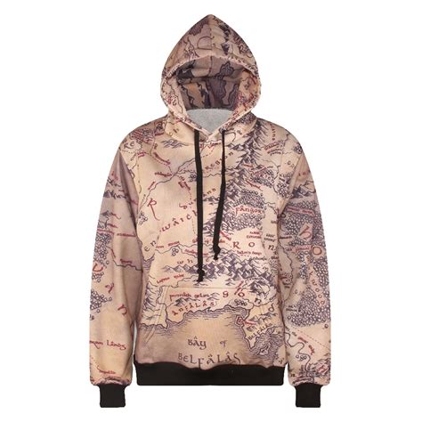 Middle Earth Map Hoodie