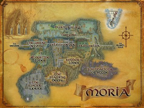 Middle Earth Map Moria