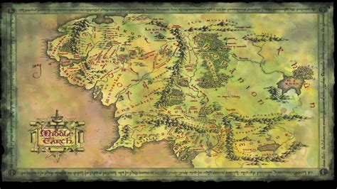 Middle Earth Map Over Us
