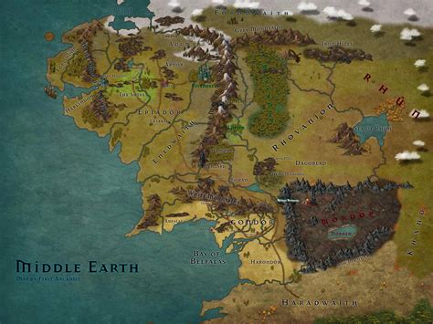 Middle Earth Map Reddit