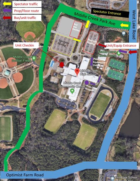 middle creek high school map