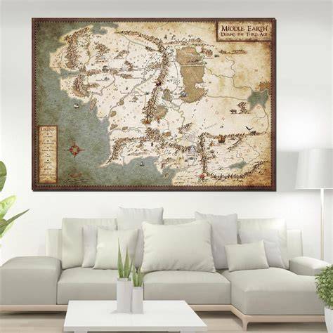 Middle Earth Map Canvas Uk – A Must-Have For Every Tolkien Fan