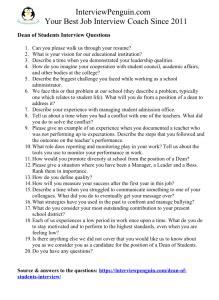 middle school dean of students interview questions and answers