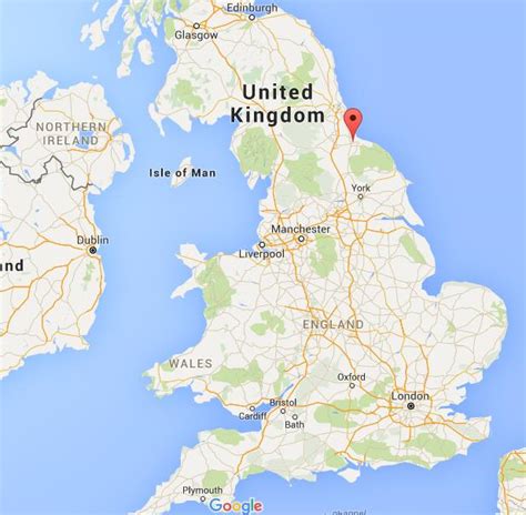 middlesbrough on uk map