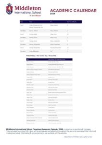 middleton tampines 2024 calendar