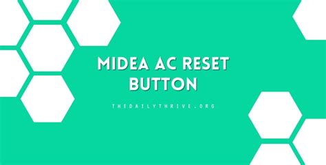 How To Reset Midea Air Conditioner Remote Control Midea Air