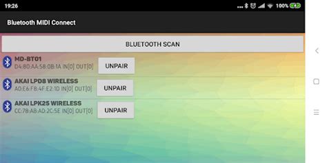 Midi Bluetooth Android