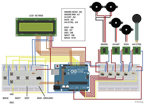 Midi Drum Pad Circuit