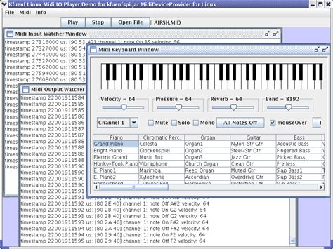 Midi Instruments Java