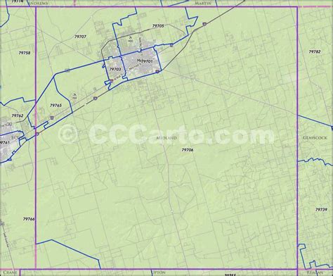 Midland Texas Zip Codes Map