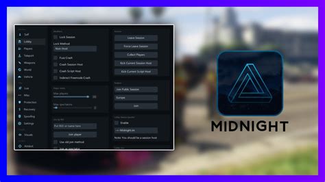 Full Guide To Midnight Mod Menu All Elements GTA ONLINE YouTube