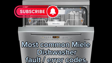 Miele Dishwasher Manual Error Codes