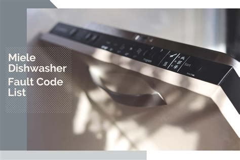 Miele Dishwasher Troubleshooting Guide Problems, Solutions & Error Codes Check Appliance