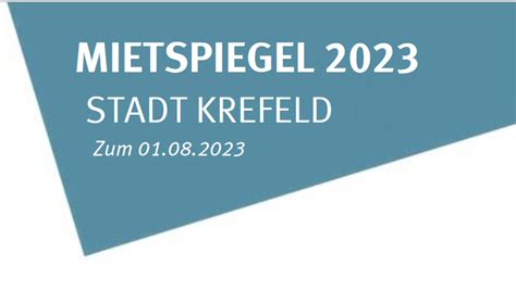 mietspiegel stadt krefeld 2023