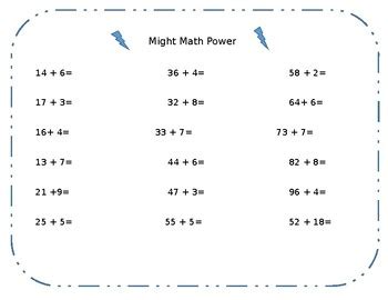 Mighty Small Math Worksheet