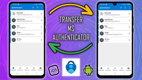 migrate microsoft authenticator from android to iphone