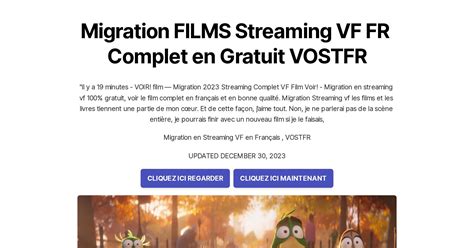 migration streaming complet