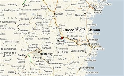 miguel aleman mexico map