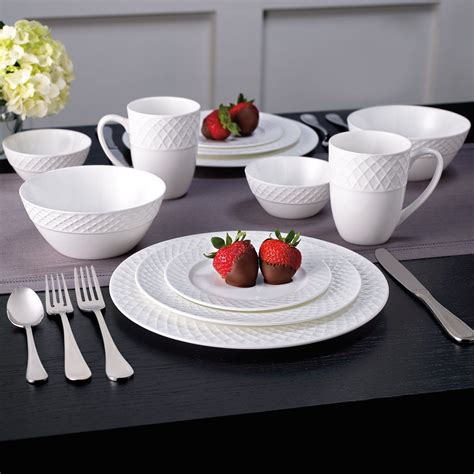vyazma.info:mikasa 36 piece trellis white bone china dinnerware set