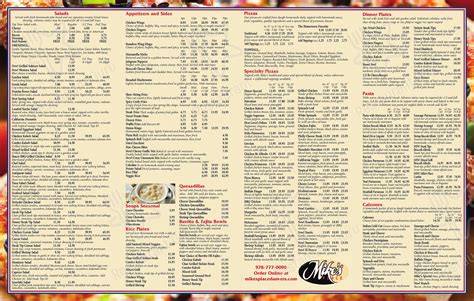 Mike's Place menu, Menu restauracji Mike's Place, Rogers Park, Chicago