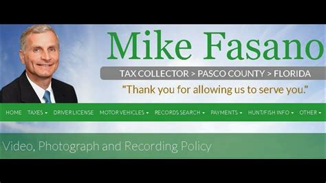 mike fasano tax collector pasco county