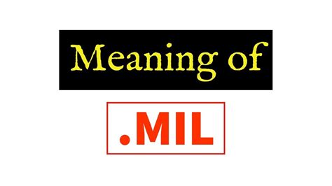 mil meaning in english