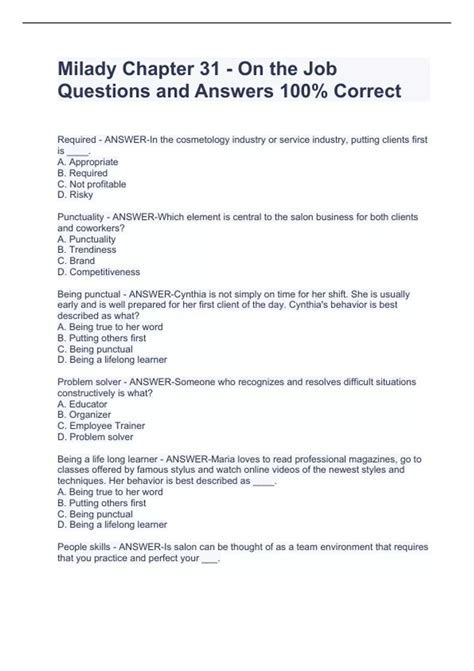 13+ Milady Chapter 5 Workbook Answers DaelMung