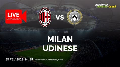 milan vs udinese ao vivo