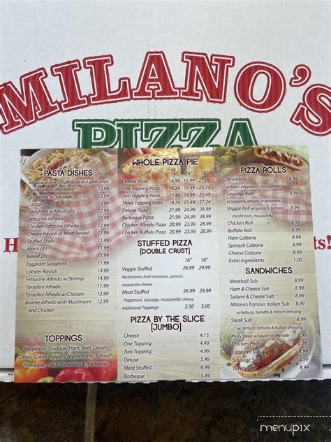 milano's pizza somerville tn menu