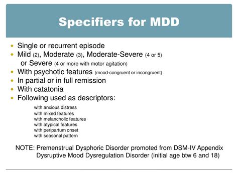 mild moderate severe mdd