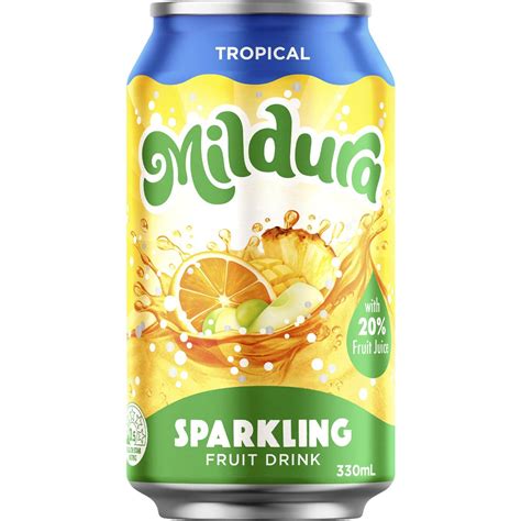 mildura sparkling fruit drink 330ml