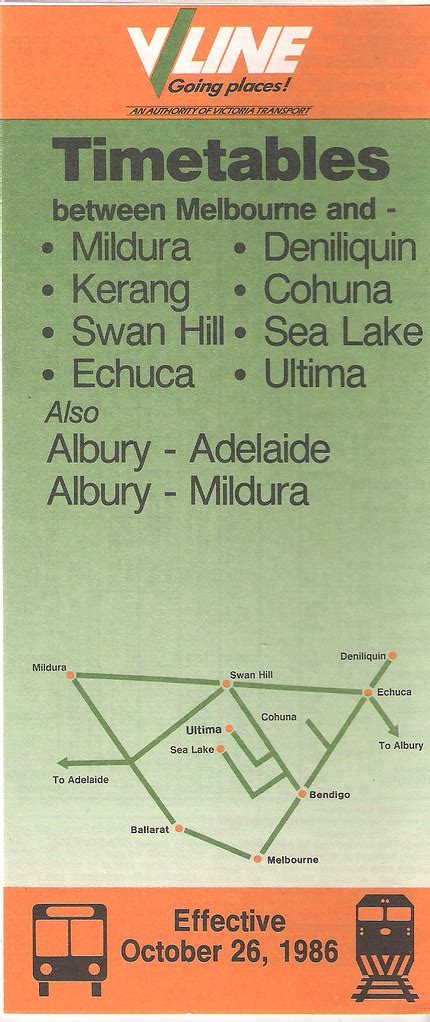 mildura to melbourne train timetable