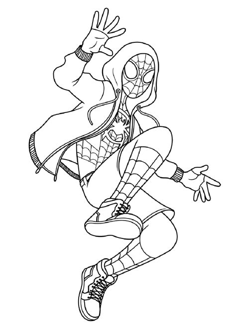 Miles Morales Coloring Pages Coloring Home