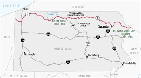 milford and matamoras pa route 6 map