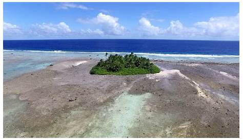 Mili Atoll Marshall Islands Aerial Shot Of Cresent Shaped In The