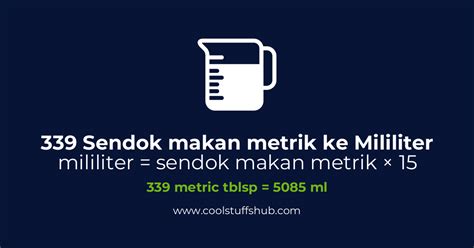 Mililiter ke Sendok Makan