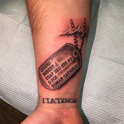 Expert Military Dog Tag Tattoos Designs References